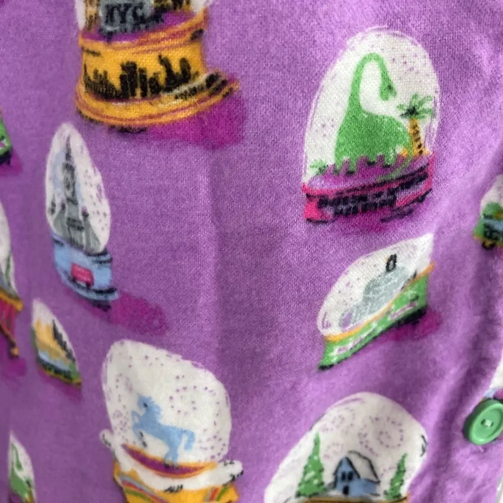 Munki Munki snow globes of famous places magical pj top extra soft flannel